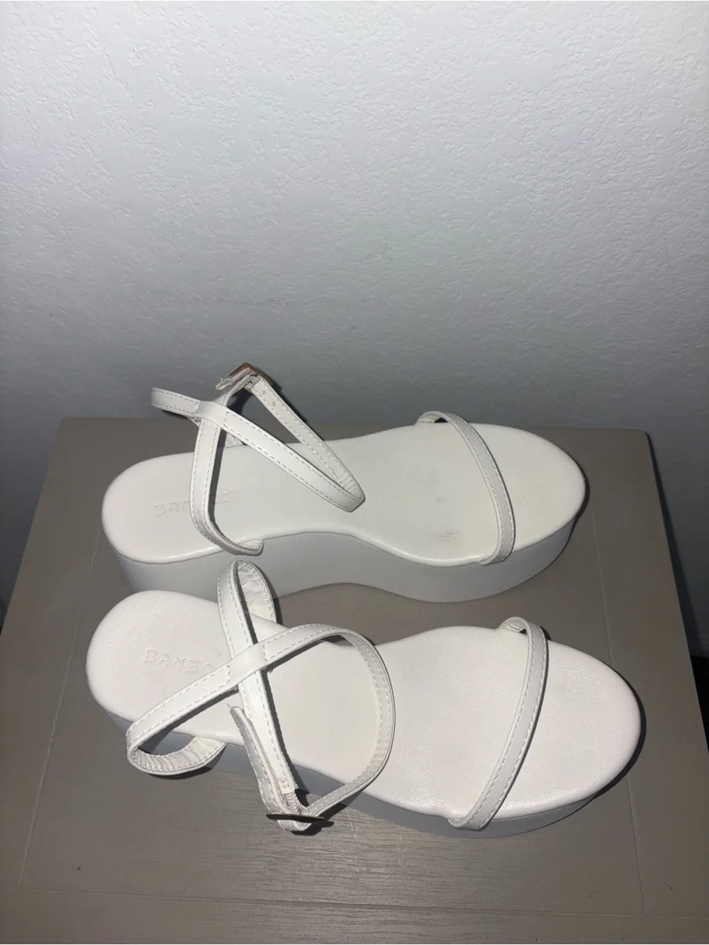 Y2K White Chunky Platform Sandals